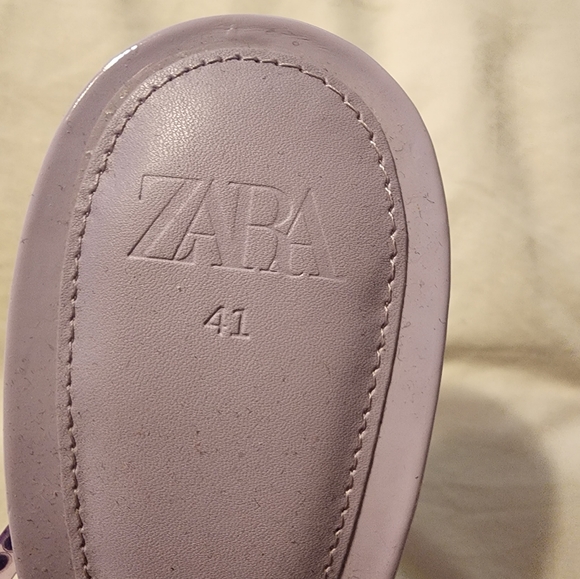 Zara lavender rhinestone strap square toe mules - Picture 6 of 9